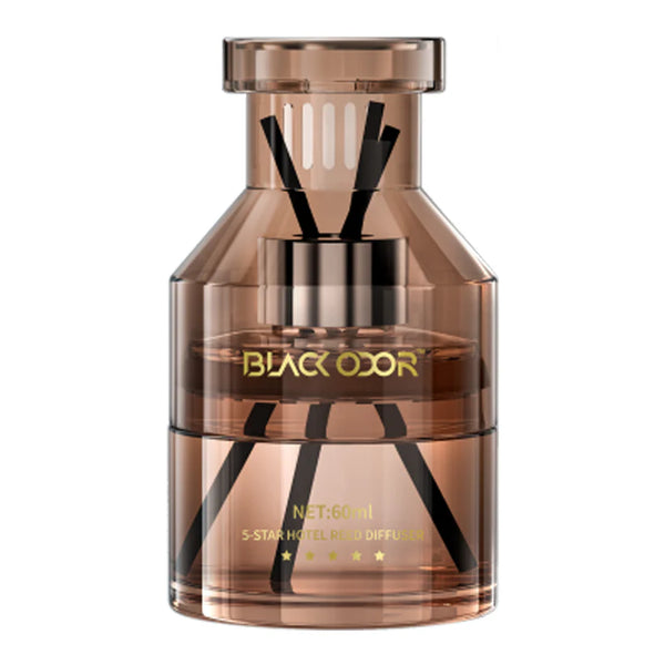 BKN BLACK ODOR Glass Bottle Car Perfume – Long-Lasting Cotton Wick Diffuser (BO-12)